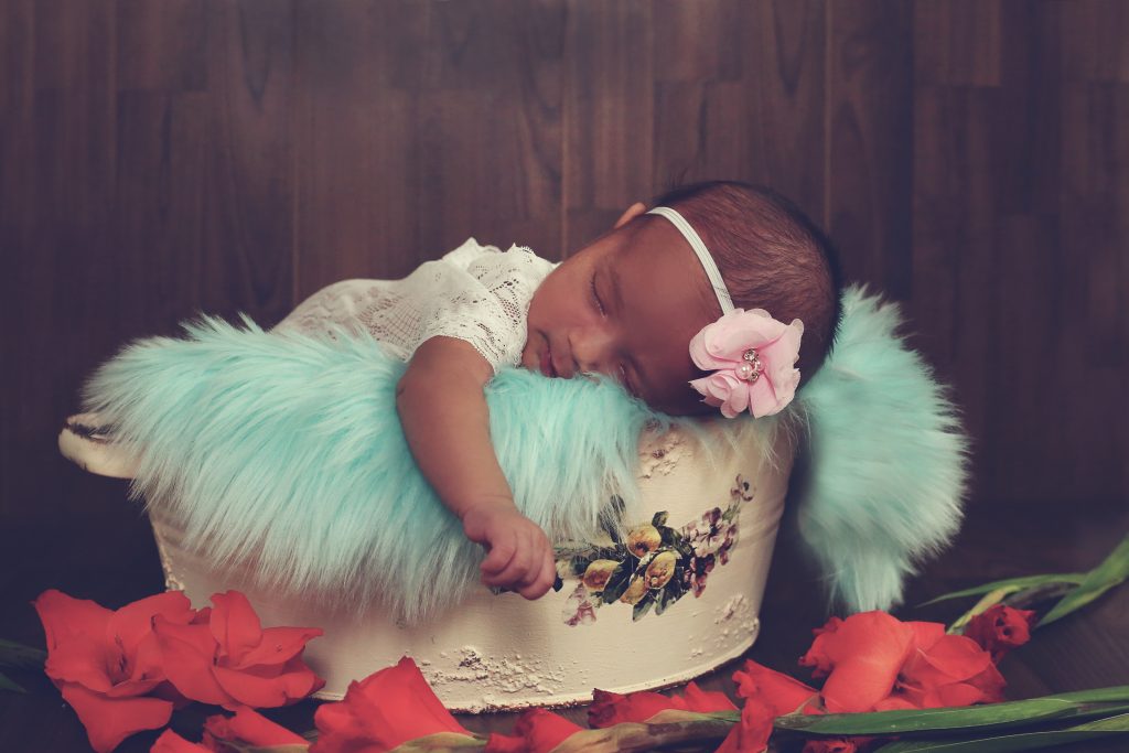 Baby Fotoshooting Fotografie fotoshooting Blumen Hintergrund Blanket 